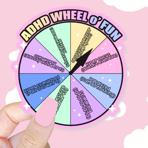 ADHD Wheel Of Fun Sticker