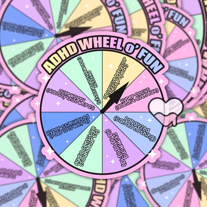 ADHD Wheel Of Fun Sticker