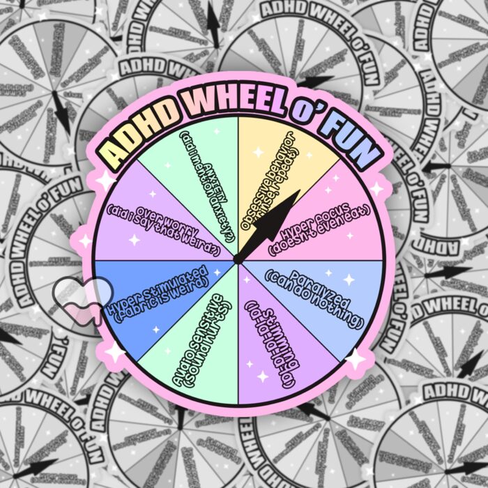 ADHD Wheel Of Fun Sticker