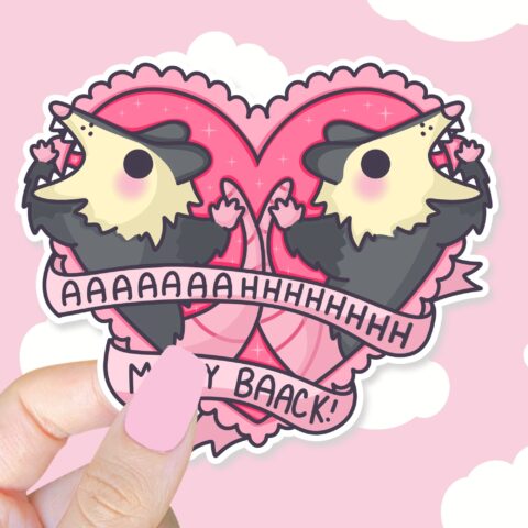 Ahh My Back Possum Sticker