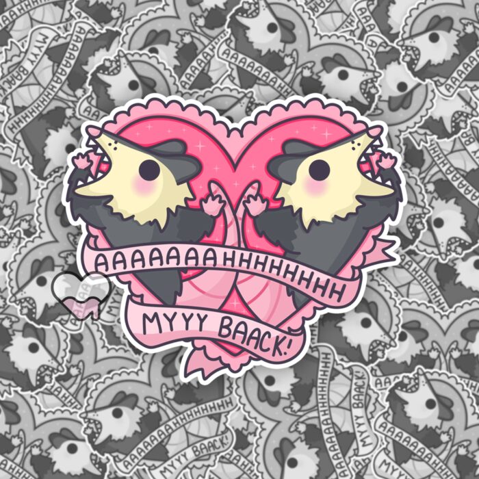 Ahh My Back Possum Sticker