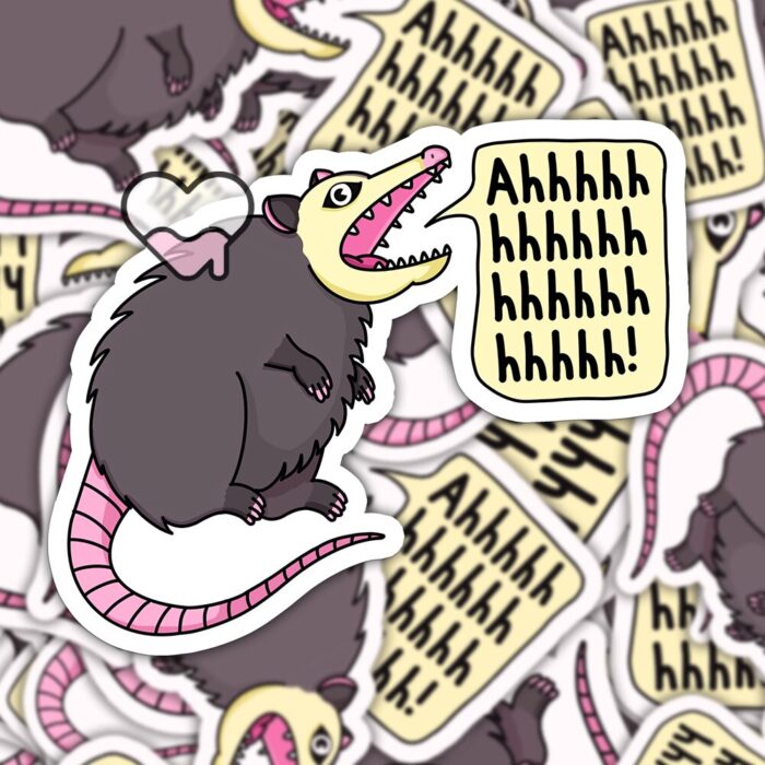 Ahhhh Possum Sticker
