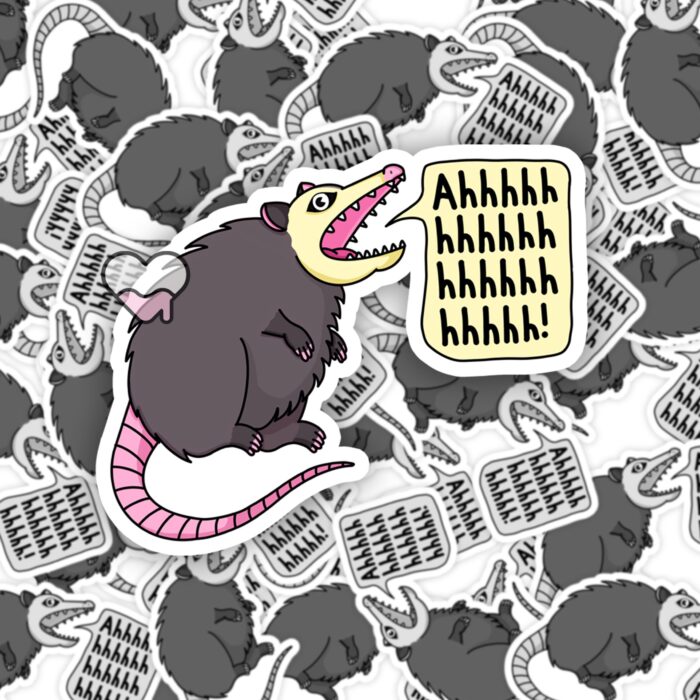 Ahhhh Possum Sticker