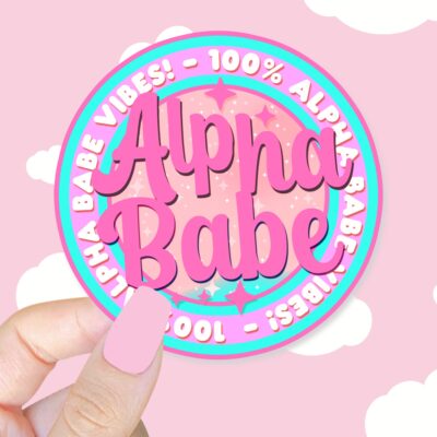 Alpha Babe Pink Sticker