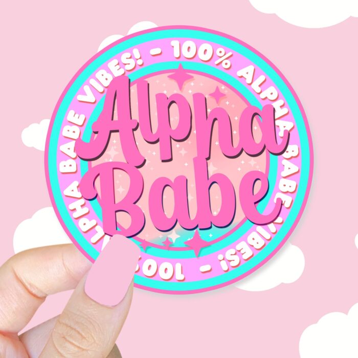 Alpha Babe Pink Sticker