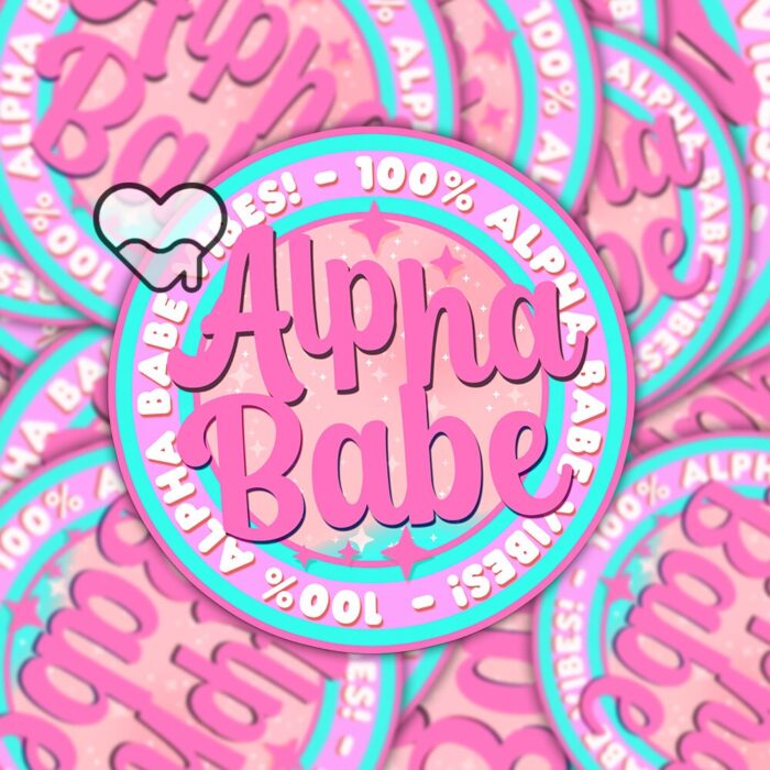 Alpha Babe Pink Sticker