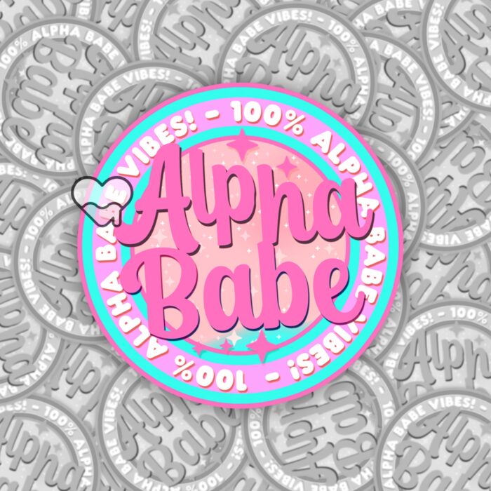 Alpha Babe Pink Sticker
