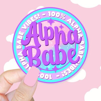 Alpha Babe Purple Sticker