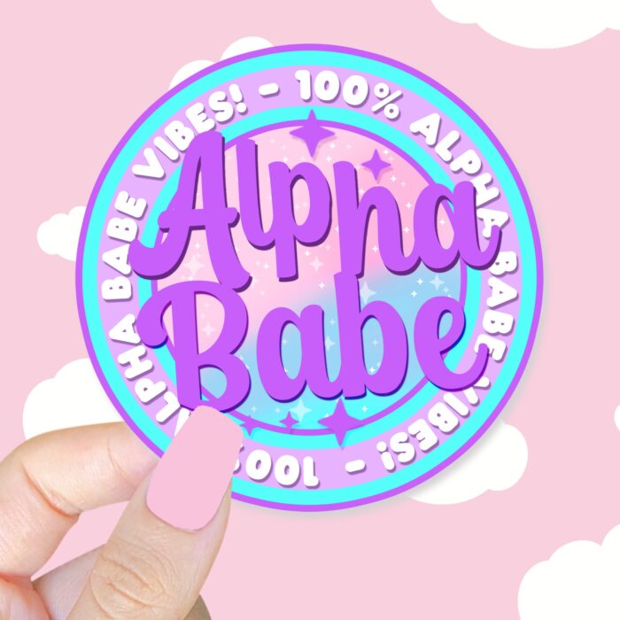 Alpha Babe Purple Sticker