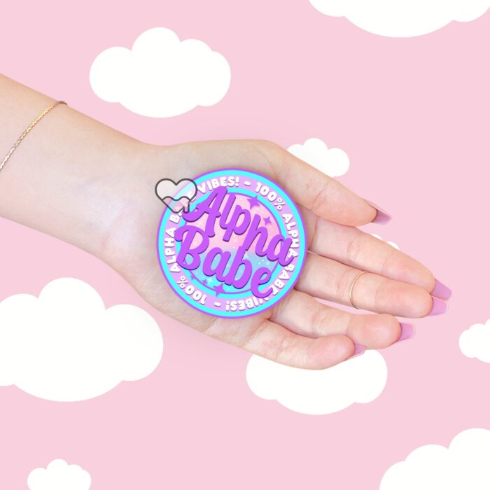 Alpha Babe Purple Sticker