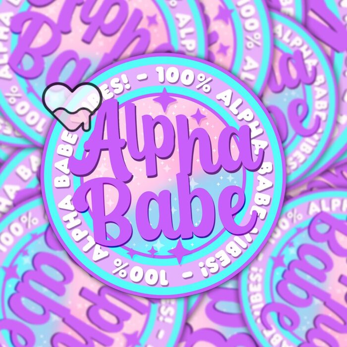 Alpha Babe Purple Sticker