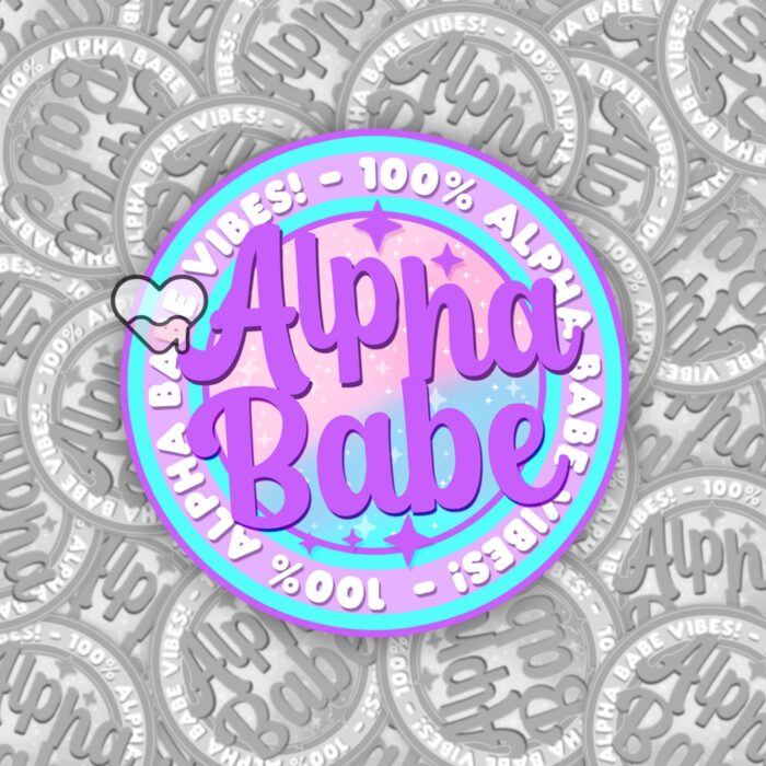 Alpha Babe Purple Sticker