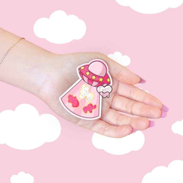Animal Cookie UFO Sticker