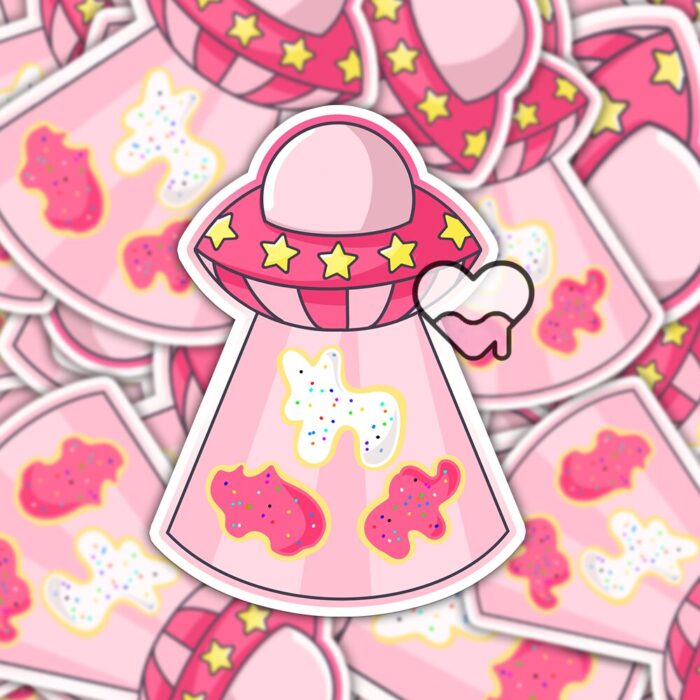 Animal Cookie UFO Sticker