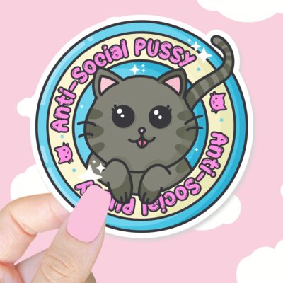 Anti Social Pussy Sticker
