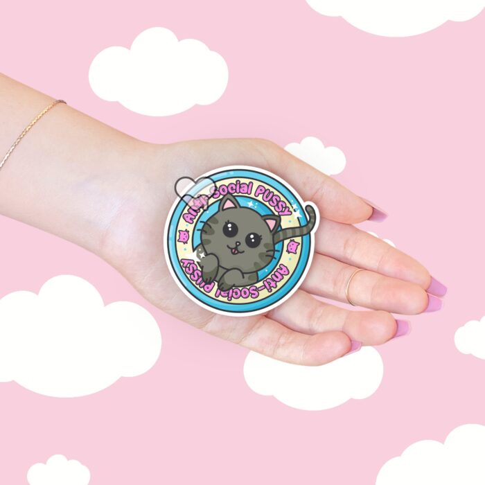 Anti Social Pussy Sticker