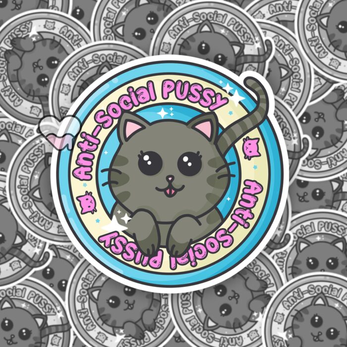 Anti Social Pussy Sticker