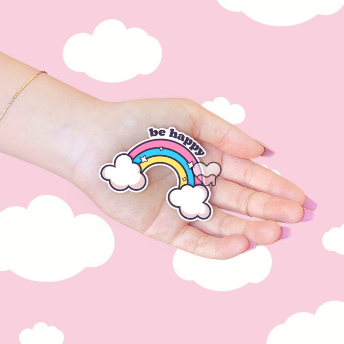 Be Happy Rainbow Sticker