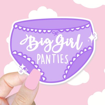 Big Girl Panties Purple Sticker