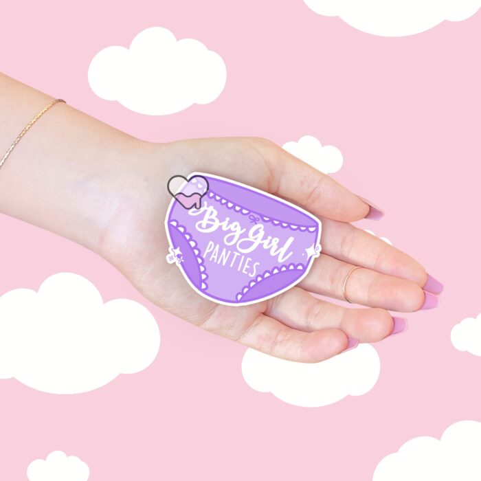 Big Girl Panties Purple Sticker