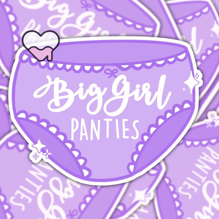Big Girl Panties Purple Sticker
