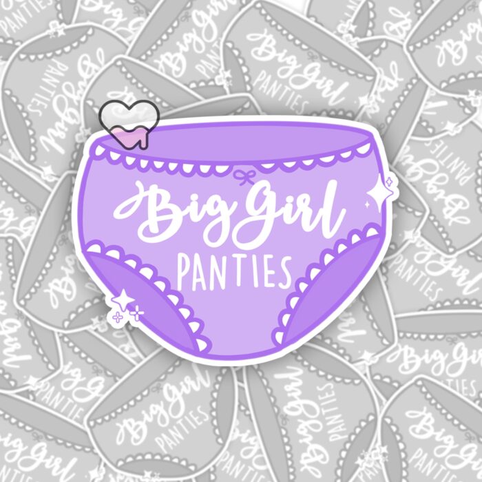 Big Girl Panties Purple Sticker