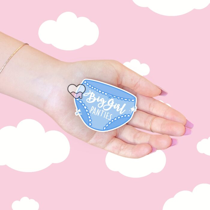 Big Girl Panties Blue Sticker