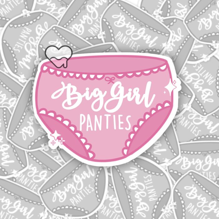 Big Girl Panties Pink Sticker