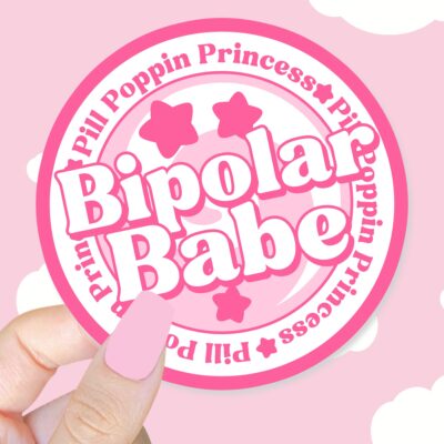 Bipolar Babe Pink Sticker