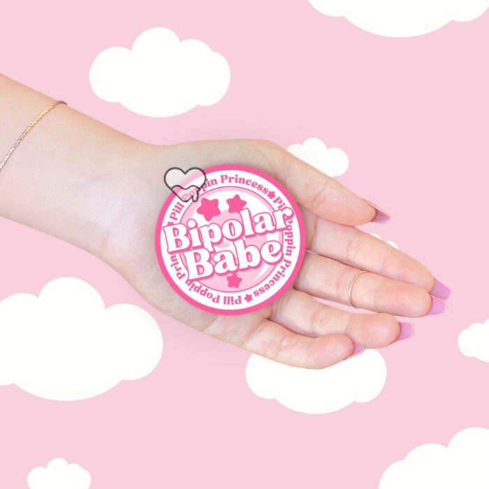 Bipolar Babe Pink Sticker