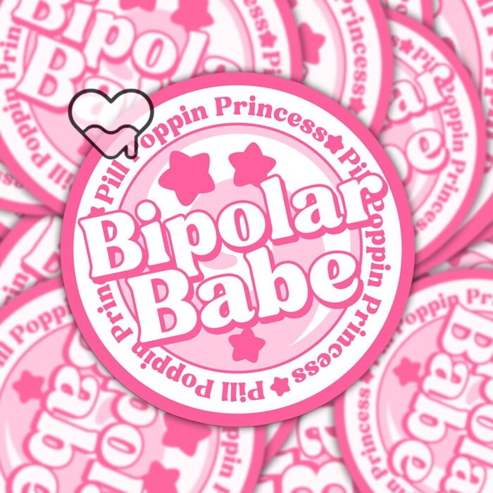 Bipolar Babe Pink Sticker