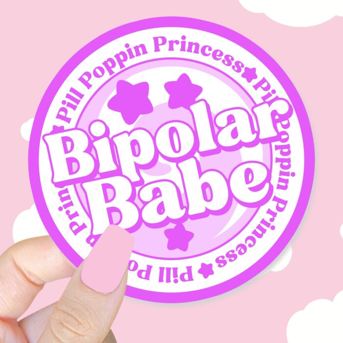 Bipolar Babe Purple Sticker