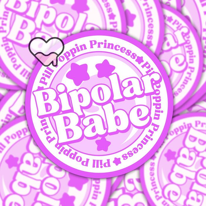Bipolar Babe Purple Sticker