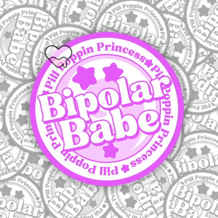 Bipolar Babe Purple Sticker