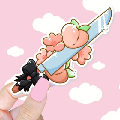 Black Peaches Sword Sticker