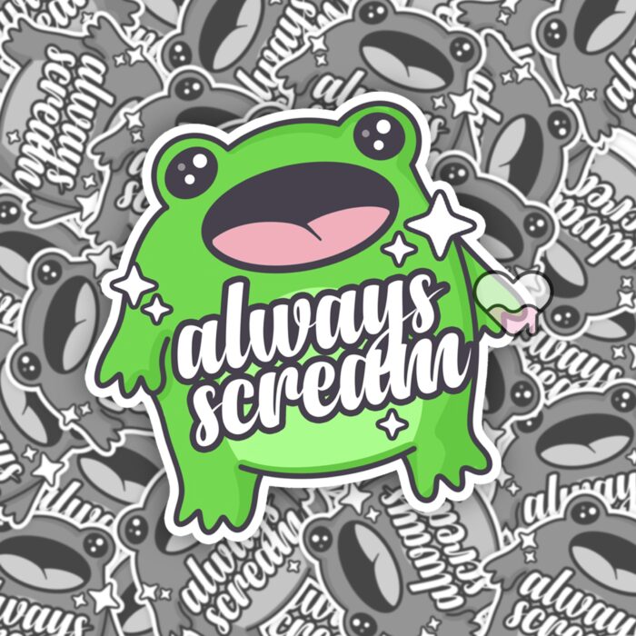 Always Boopie Scream Sticker