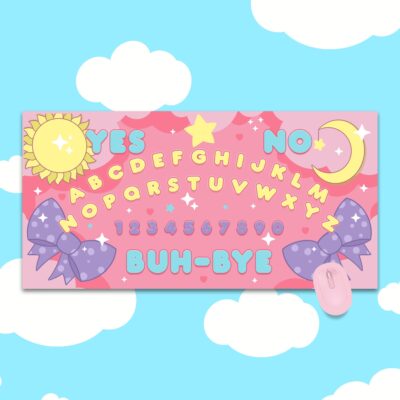 Buh Bye Pink Ouija Deskmat