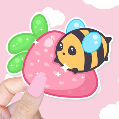 Bumbly Bees Berry Bee Sticker