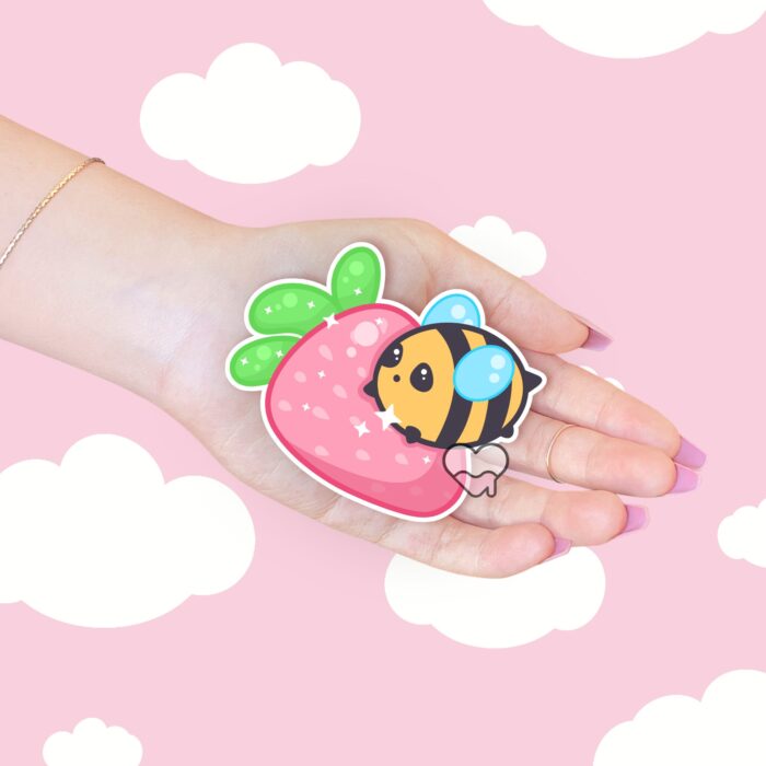 Bumbly Bees Berry Bee Sticker
