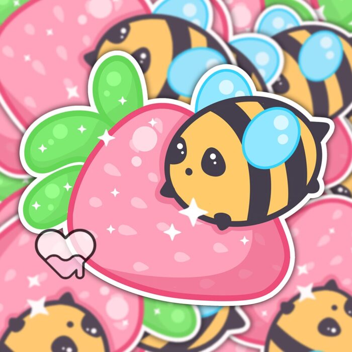 Bumbly Bees Berry Bee Sticker