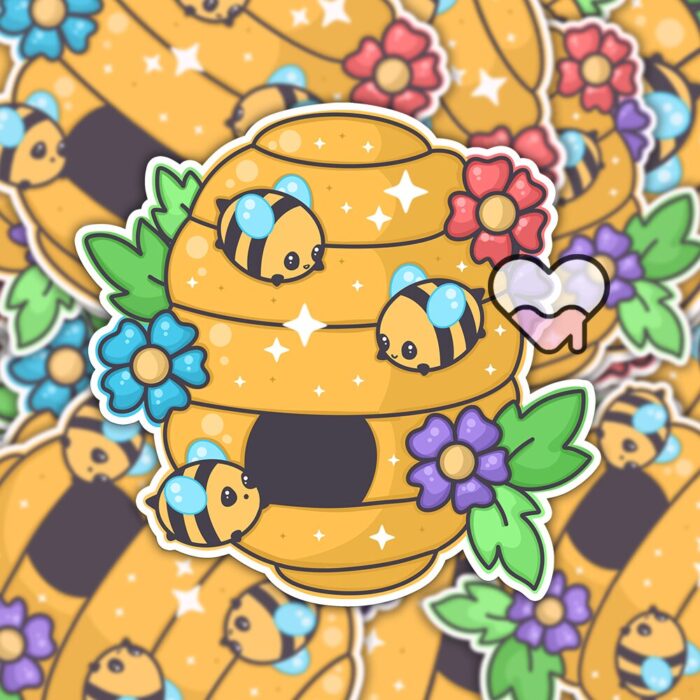 Bumbly Bees Honey Home Sticker