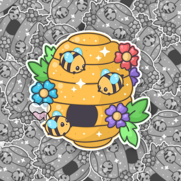Bumbly Bees Honey Home Sticker