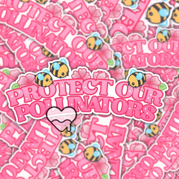 Bumbly Bees Protect Our Pollinators Sticker