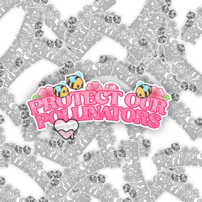 Bumbly Bees Protect Our Pollinators Sticker