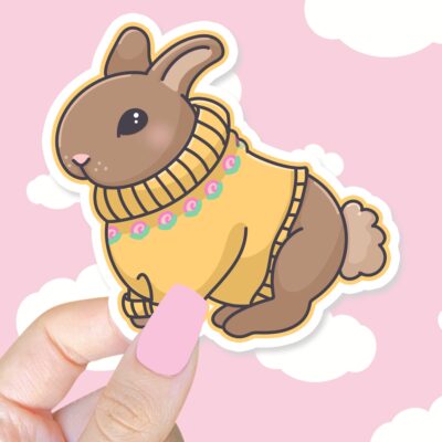Bunny In A Sweater Sticker