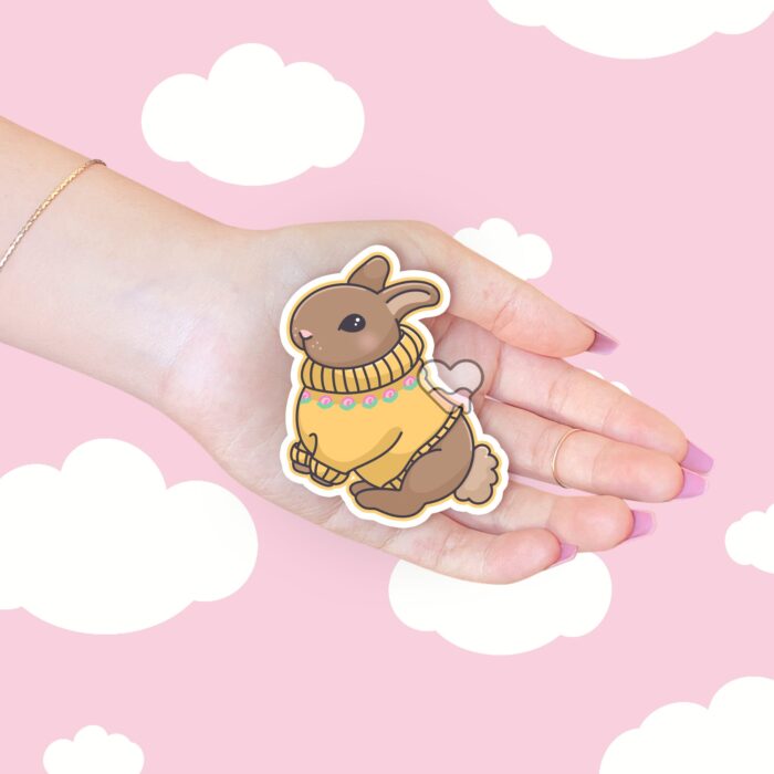 Bunny In A Sweater Sticker