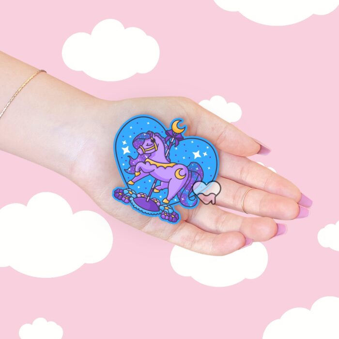 Carousel Horse Twinkle Moon Sticker