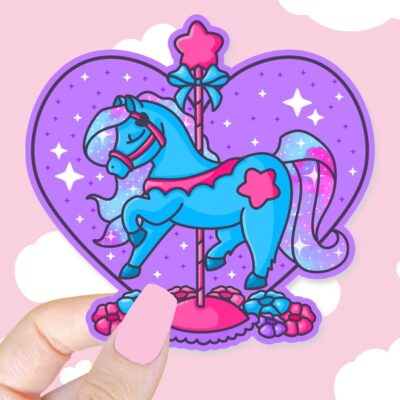 Carousel Horse Twinkle Star Sticker
