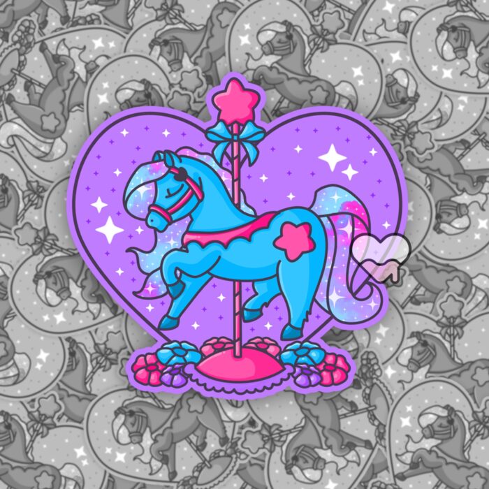 Carousel Horse Twinkle Star Sticker