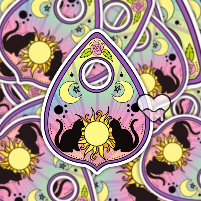 Cat Planchette Sticker